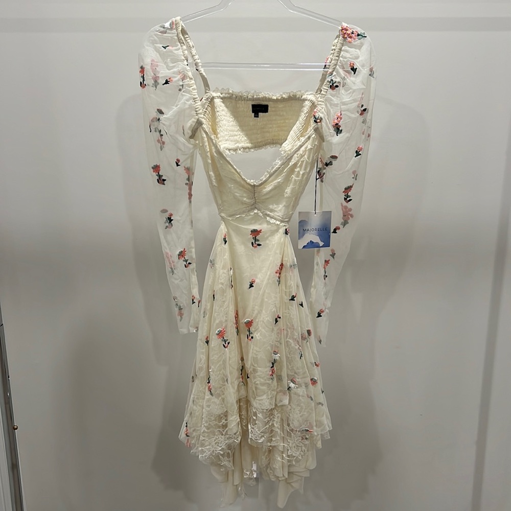 Majorelle size Small floral printed cream dress